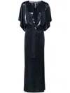 Norma Kamali Metallic Obie Maxi Dress