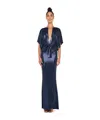 Norma Kamali Metallic Obie Maxi Dress In Black