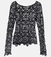 Norma Kamali Off-shoulder Cotton-blend Crochet Top