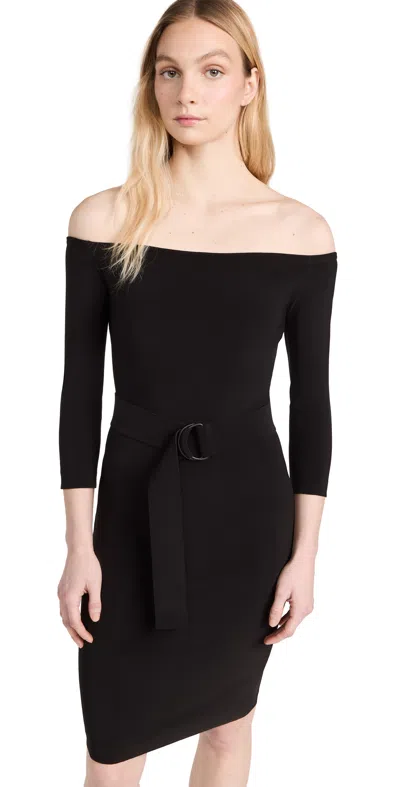 Norma Kamali Off Shoulder Dress To Knee In Black