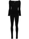 Norma Kamali Poly Lycra Catsuit In Black