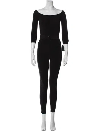 Pre-owned Norma Kamali Off-the-shoulder Jumpsuit W/ Tags In Black