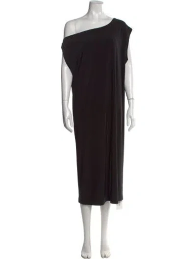 Pre-owned Norma Kamali Off-the-shoulder Long Dress In Black