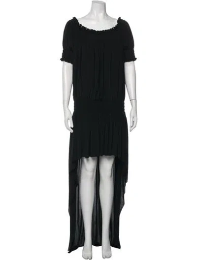 Pre-owned Norma Kamali Off-the-shoulder Long Dress In Black