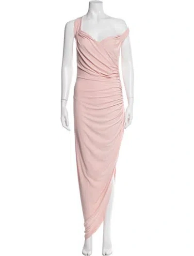 Pre-owned Norma Kamali Off-the-shoulder Long Dress In Pink