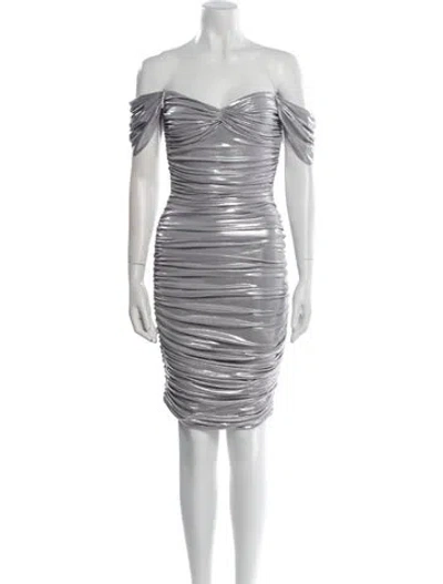Pre-owned Norma Kamali Off-the-shoulder Mini Dress