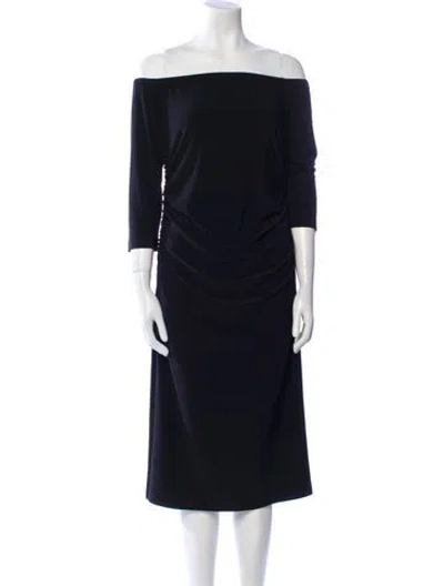 Pre-owned Norma Kamali Off-the-shoulder Mini Dress In Black