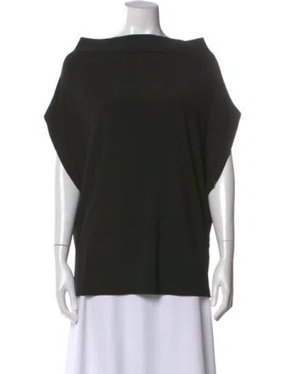 Pre-owned Norma Kamali Off-the-shoulder Short Sleeve Top W/ Tags In Black