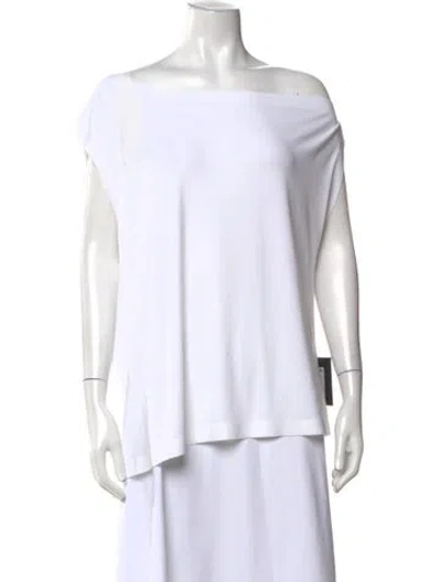 Pre-owned Norma Kamali Off-the-shoulder Short Sleeve Top W/ Tags In Neutrals