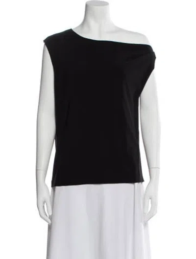 Pre-owned Norma Kamali Off-the-shoulder Sleeveless Top In Black