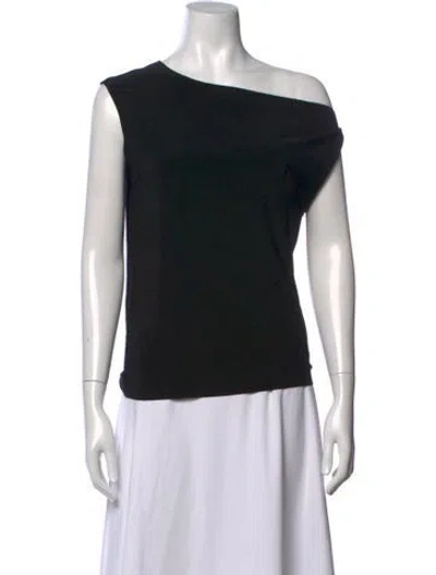 Pre-owned Norma Kamali Off-the-shoulder Sleeveless Top In Black