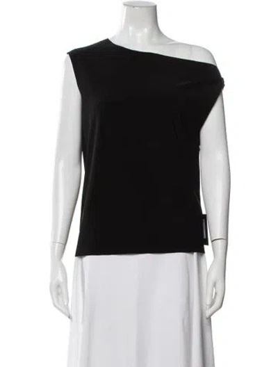 Pre-owned Norma Kamali Off-the-shoulder Sleeveless Top W/ Tags In Black