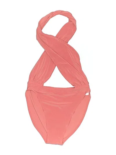 Pre-owned Norma Kamali One Piece Swimsuit In Pink