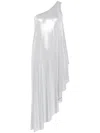 Norma Kamali Asymmetric One-shoulder Tunic In 银色