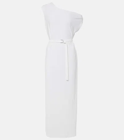 Norma Kamali One-shoulder Jersey Maxi Dress In Weiss