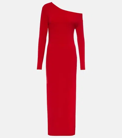 Norma Kamali One-shoulder Maxi Dress In Red