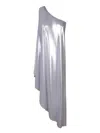 Norma Kamali Diagonal Silver Tunic In Metallic