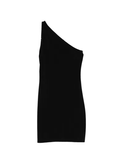 Norma Kamali One-shoulder Mini Dress In Black