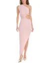 Norma Kamali One-shoulder Sunburst Gown In Pink