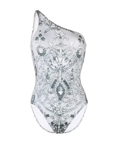 Norma Kamali One-shoulder Swimsuit In White