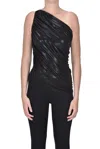 Norma Kamali One Shoulder Top In Black