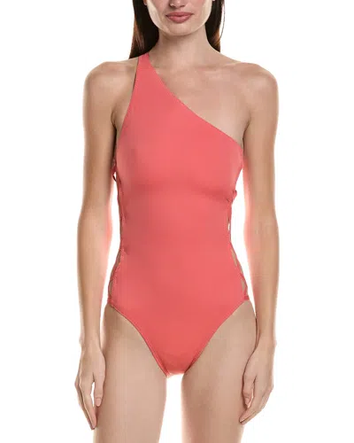 Norma Kamali One Shoulder X One-piece In Pink