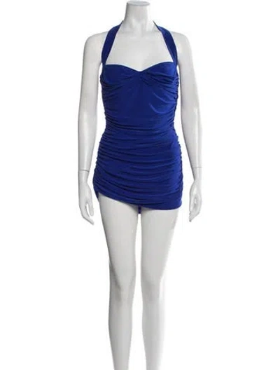 Pre-owned Norma Kamali One-piece In Blue