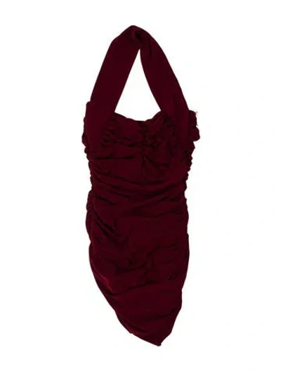 Pre-owned Norma Kamali One-piece In Burgundy