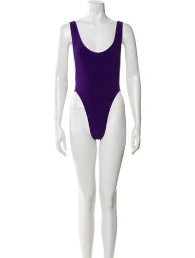 Pre-owned Norma Kamali One-piece In Purple