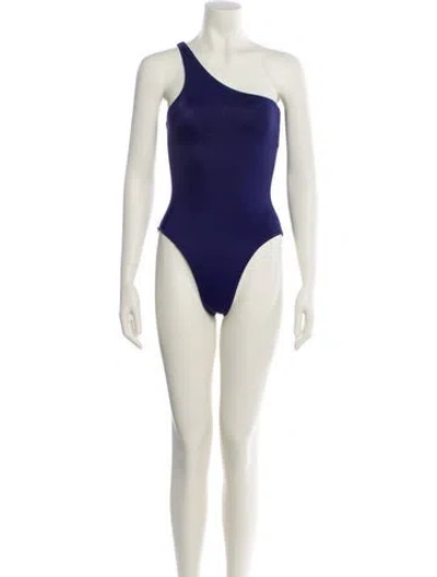 Pre-owned Norma Kamali One-piece W/ Tags In Blue