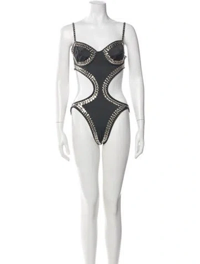 Pre-owned Norma Kamali One-piece W/ Tags In Blue