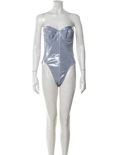 Pre-owned Norma Kamali One-piece W/ Tags In Blue