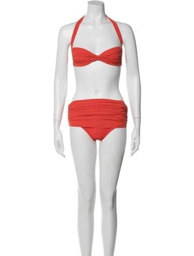 Pre-owned Norma Kamali One-piece W/ Tags In Red