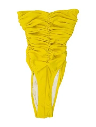 Pre-owned Norma Kamali One-piece In Yellow