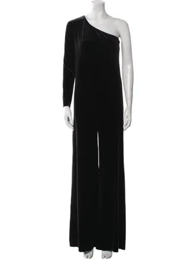 Pre-owned Norma Kamali One-shoulder Jumpsuit In Black