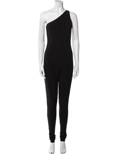 Pre-owned Norma Kamali One-shoulder Jumpsuit In Black
