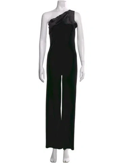 Pre-owned Norma Kamali One-shoulder Jumpsuit In Black