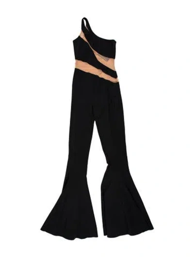 Pre-owned Norma Kamali One-shoulder Jumpsuit W/ Tags In Black