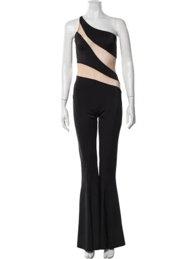 Pre-owned Norma Kamali One-shoulder Jumpsuit W/ Tags In Black