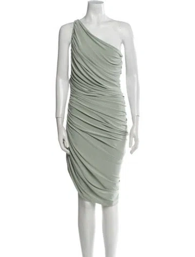Pre-owned Norma Kamali One-shoulder Knee-length Dress In Green