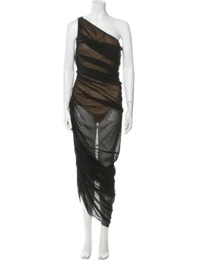 Pre-owned Norma Kamali One-shoulder Long Dress