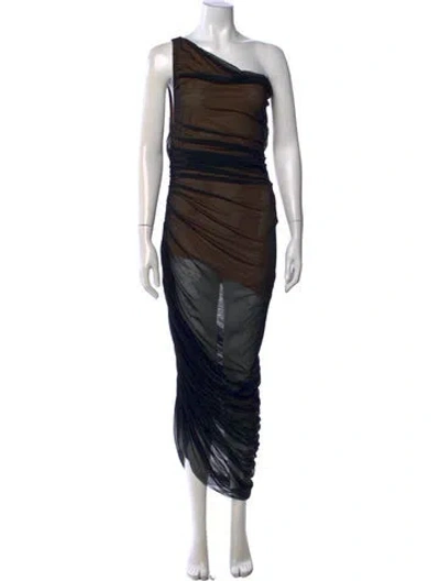 Pre-owned Norma Kamali One-shoulder Long Dress
