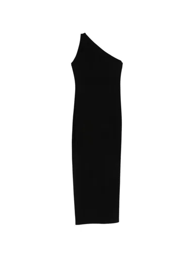 Norma Kamali One-shoulder Long Dress In Black