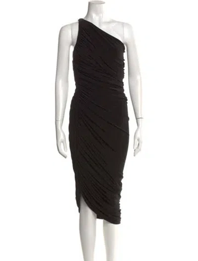 Pre-owned Norma Kamali One-shoulder Long Dress In Black