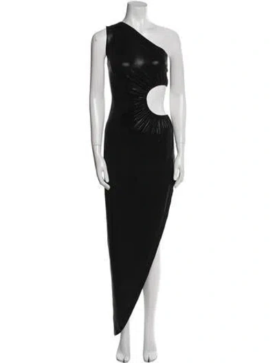 Pre-owned Norma Kamali One-shoulder Long Dress In Black