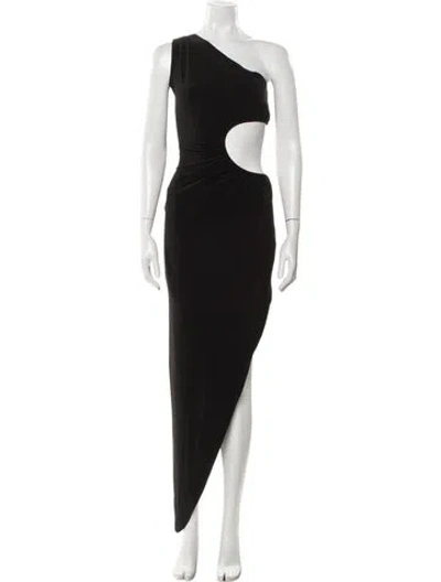 Pre-owned Norma Kamali One-shoulder Long Dress In Black