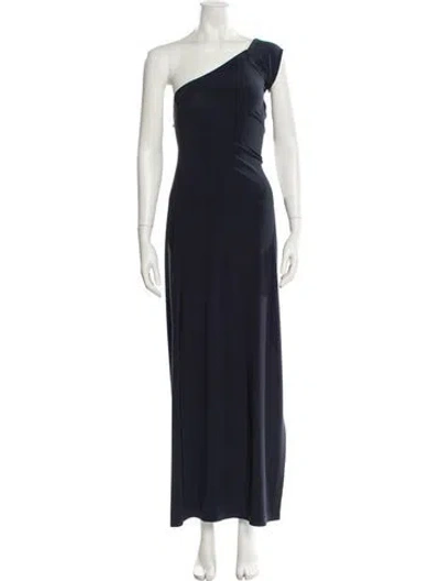 Pre-owned Norma Kamali One-shoulder Long Dress In Black