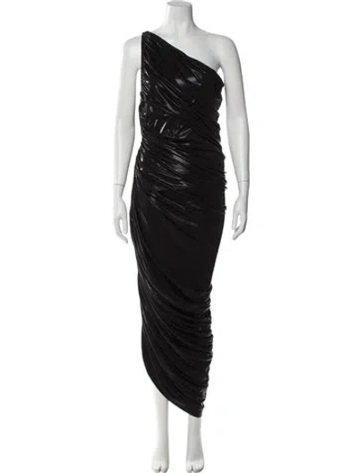 Pre-owned Norma Kamali One-shoulder Long Dress In Black