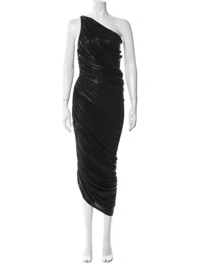Pre-owned Norma Kamali One-shoulder Long Dress In Black