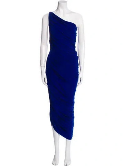 Pre-owned Norma Kamali One-shoulder Long Dress In Blue